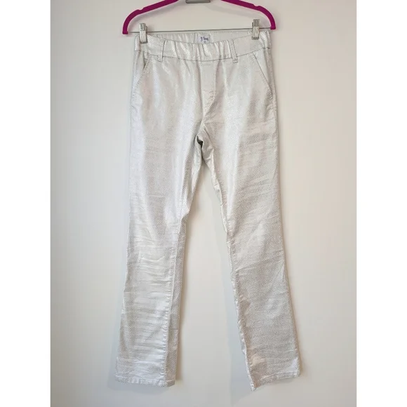 Bevy Flog Nansi Pants In Silver Python